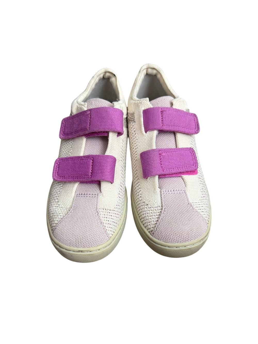 Rothy's The Kids Strap Sneaker Size 2 Pink Purple
